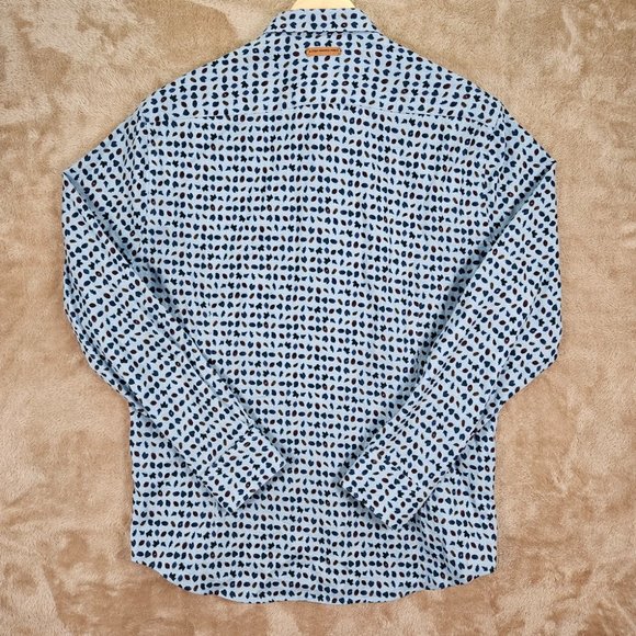 A Fish Named Fred Shirt Colorful Leaves Button-Up Men's XL Floral All Over Print - Picture 9 of 10